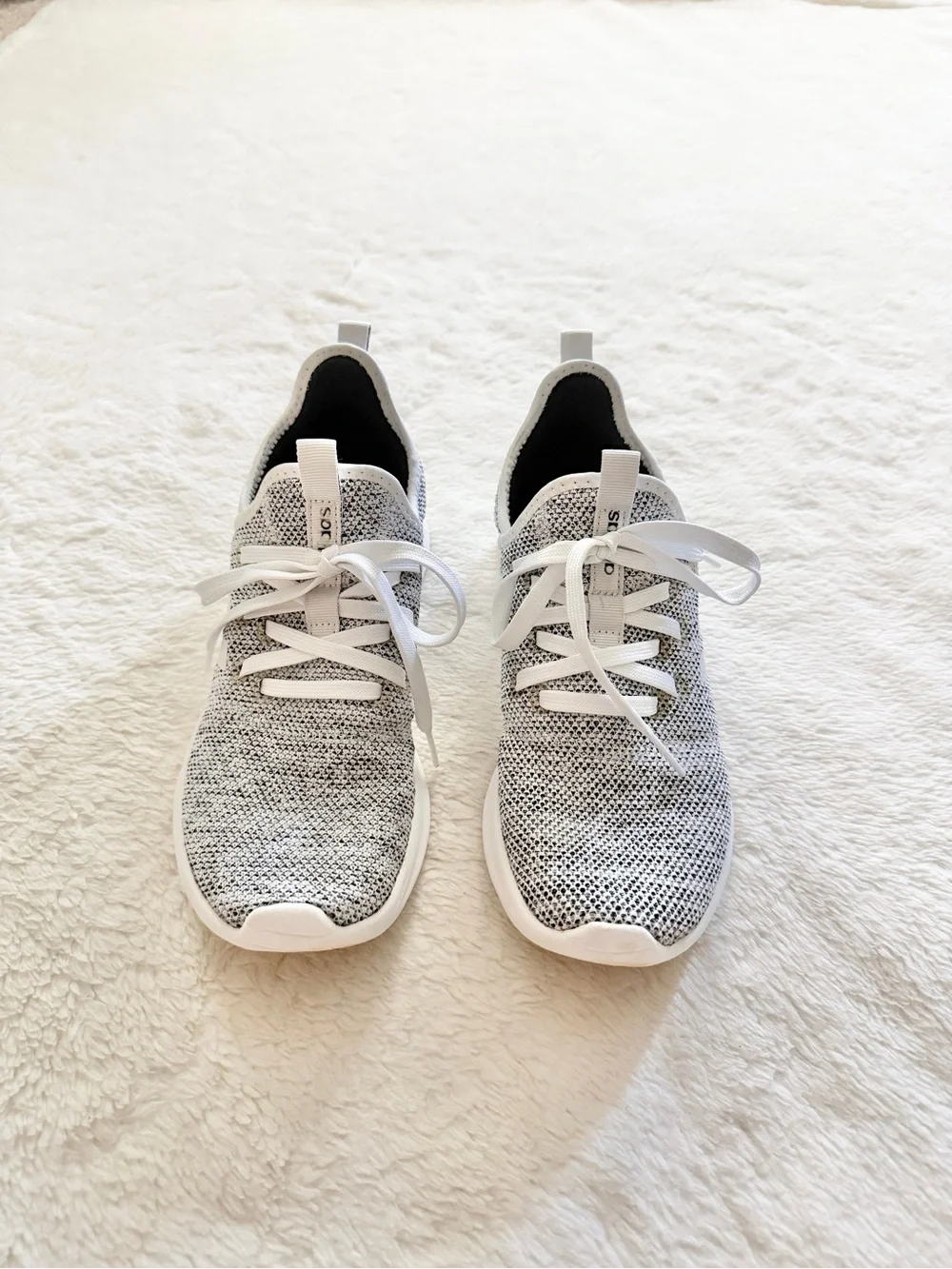 Adidas Cloudfoam Pure Sneakers Gray White Size 7.5